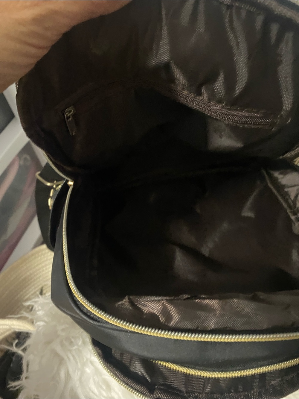 Black Mini Backpack with Multicolor Logo - Picture 8 of 8